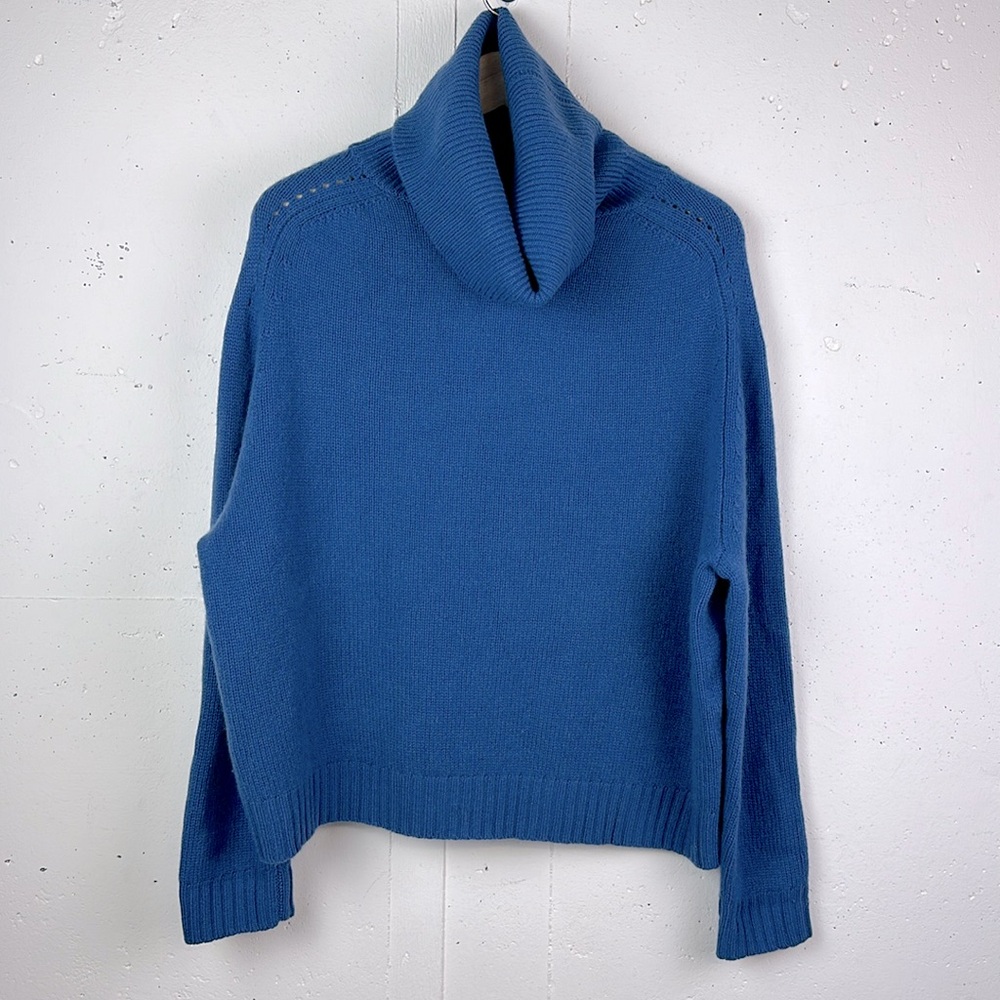 Blue Turtleneck Sweater